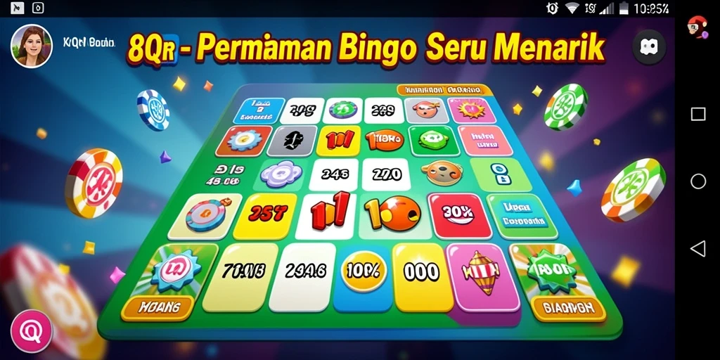 Tampilan gameplay seru di 8QR, menampilkan momen Bingo yang mendebarkan.