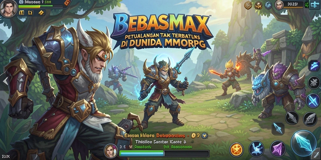 Screenshot gameplay BEBASMAX yang menunjukkan aksi seru MMORPG.