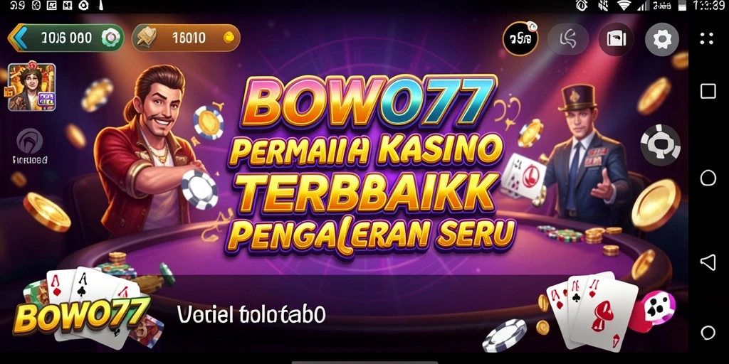 Tampilan menarik BOWO77 dengan gameplay Kasino yang seru.