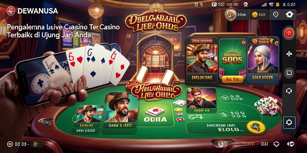 Tampilan gameplay Live Casino yang menarik di DEWANUSA.