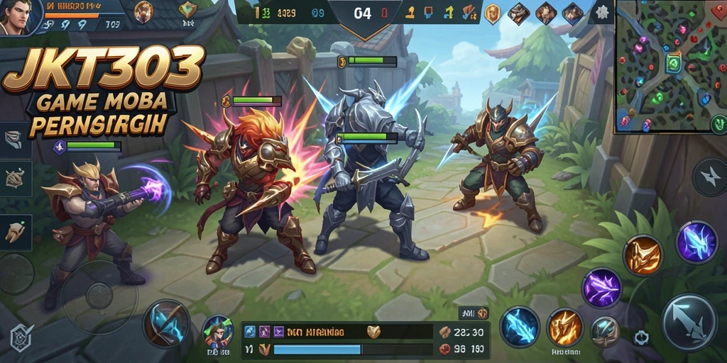 Tampilan gameplay MOBA yang menarik di JKT303.