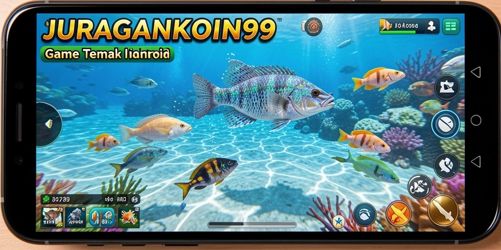 Screenshot gameplay JURAGANKOIN99 yang penuh aksi menembak ikan.