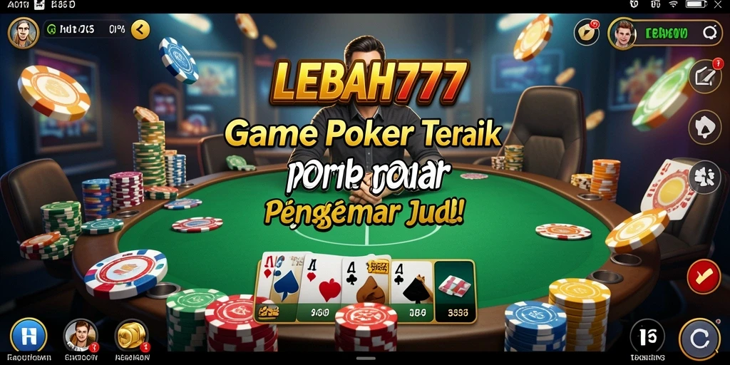 Tampilan menarik dari gameplay Poker di LEBAH777.