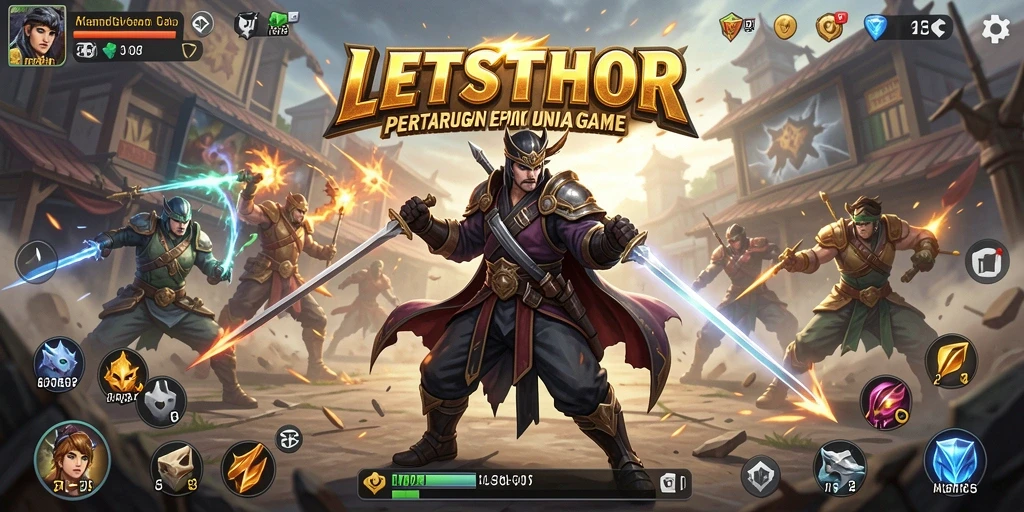 Gameplay aksi seru dalam LETSTHOR dengan grafis menawan.