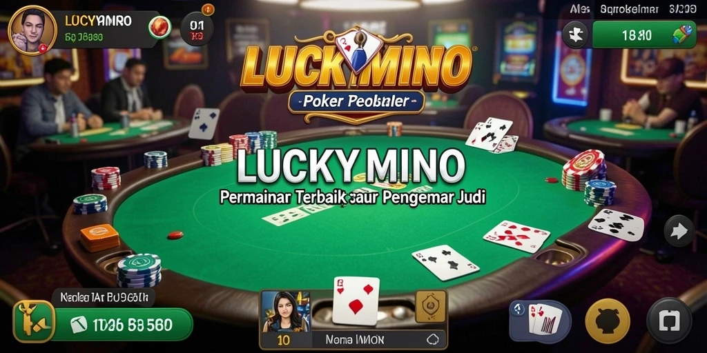 Tampilan gameplay Poker LUCKYMINO yang seru dan interaktif.